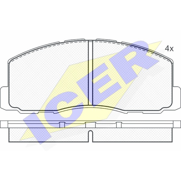 Слика на плочки ICER 180602 за Mitsubishi Colt Hatchback (C5 A) 1.5 GLXi (C52A) - 84 коњи бензин