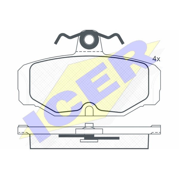 Слика на плочки ICER 180618 за Ford Granada MK 3 (gae,gge) 2.9 i - 145 коњи бензин