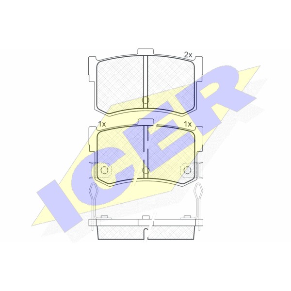 Слика на плочки ICER 180677 за Hyundai Sonata 3 (Y-3) 2.0 i 16V - 139 коњи бензин