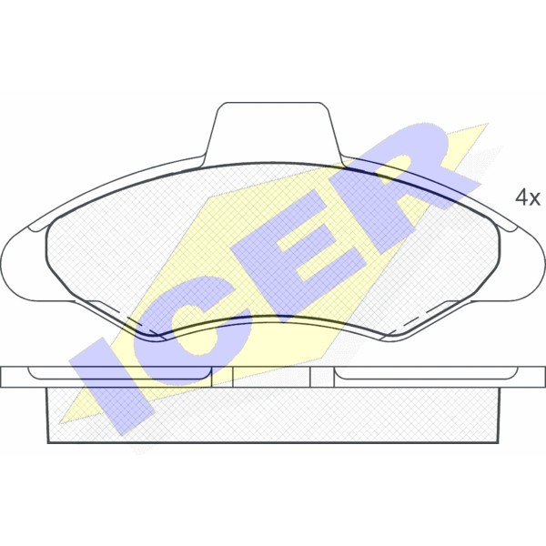 Слика на плочки ICER 180790 за Ford Escort 5 Break (gal,avl) 1.8 D - 60 коњи дизел