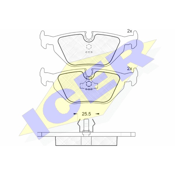 Слика на плочки ICER 180802 за BMW 3 Touring E36 318 tds - 90 коњи дизел