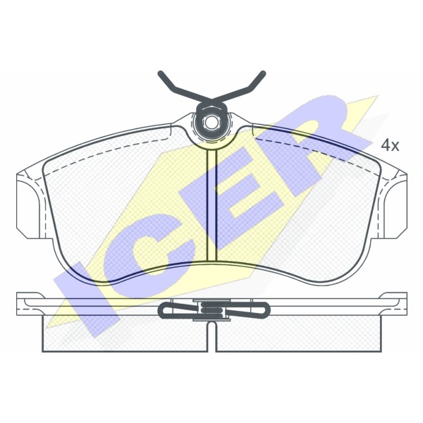 Слика на плочки ICER 180803 за Nissan Pulsar Hatchback (N16) 1.5 dCi - 82 коњи дизел