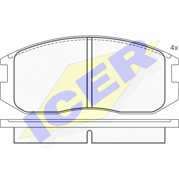 Слика на плочки ICER 180875 за Mitsubishi Colt Hatchback (C5 A) 1.5 GLXi (C52A) - 84 коњи бензин