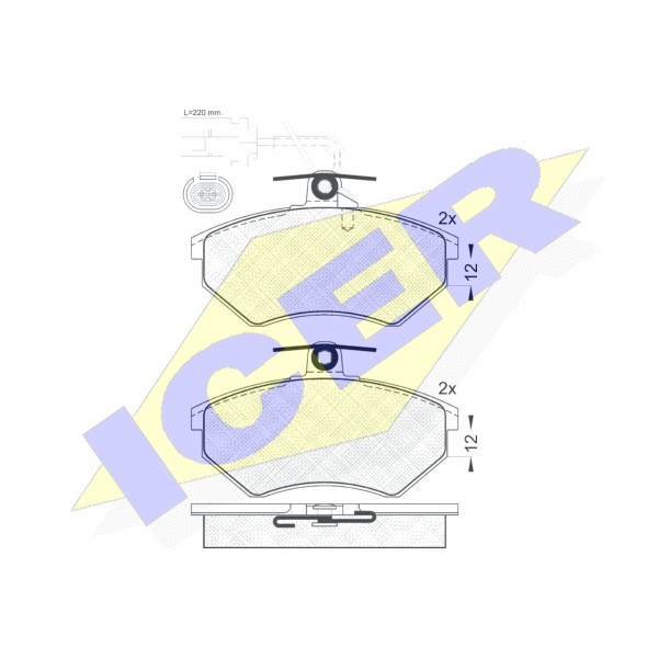 Слика на плочки ICER 180996 за VW Golf 3 Variant (1H5) 2.0 - 115 коњи бензин