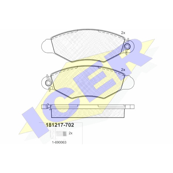 Слика на плочки ICER 181217-702 за Nissan Kubistar Box 1.5 dCi - 57 коњи дизел