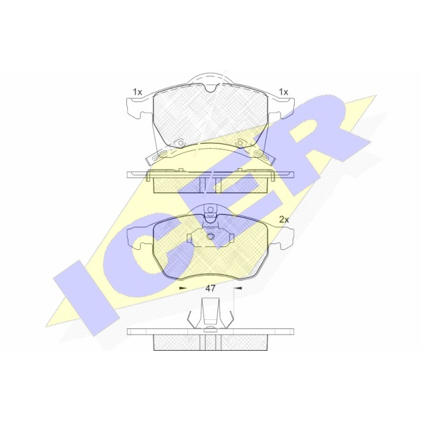 Слика на плочки ICER 181248 за Opel Astra G Box 1.6 - 84 коњи бензин