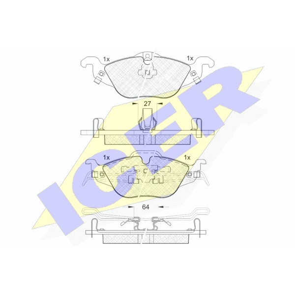 Слика на плочки ICER 181249 за Opel Astra G Convertible 1.8 16V - 125 коњи бензин