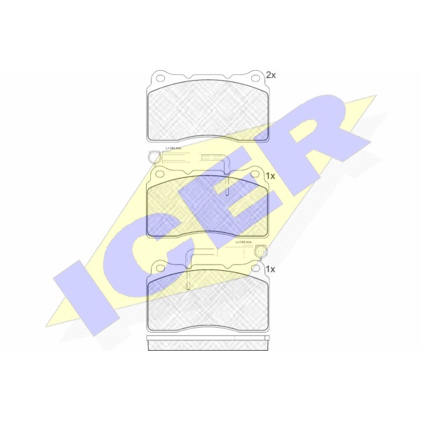 Слика на плочки ICER 181279 за Alfa Romeo 159 Sedan 2.4 JTDM Q4 - 210 коњи дизел