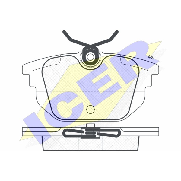 Слика на плочки ICER 181307 за Alfa Romeo 145 (930) Hatchback 1.8 i.e. 16V T.S. - 140 коњи бензин