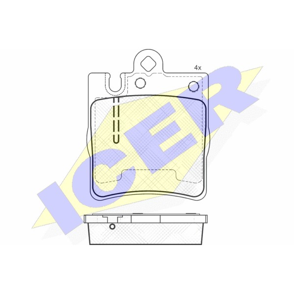 Слика на плочки ICER 181312-202 за Mercedes E-class Saloon (w210) E 430 (210.070) - 279 коњи бензин