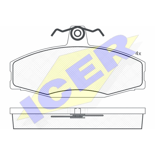 Слика на плочки ICER 181317 за Skoda Favorit Forman (785) 1.3 (136) - 61 коњи бензин