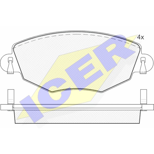 Слика на плочки ICER 181380 за Ford Mondeo 3 (B5Y) ST220 - 226 коњи бензин