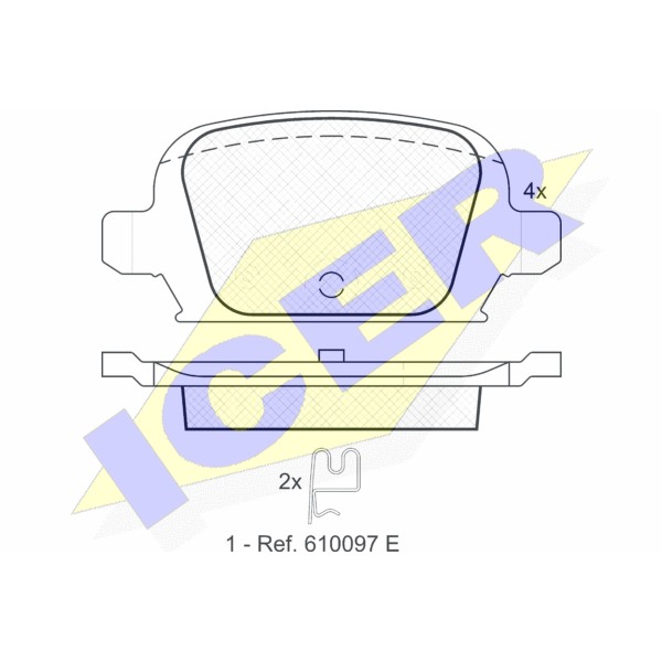 Слика на плочки ICER 181385 за Opel Tigra TwinTop 1.8 - 125 коњи бензин