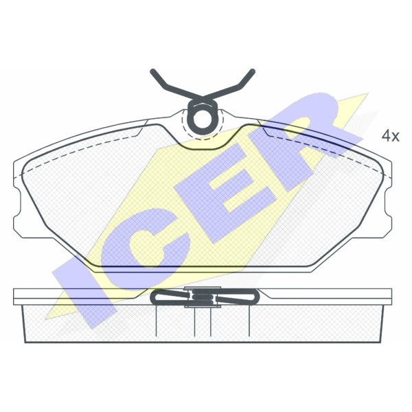 Слика на плочки ICER 181438 за Renault Laguna (B56,556) 2.0 - 114 коњи бензин