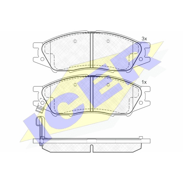 Слика на плочки ICER 181635 за Nissan Pulsar Hatchback (N16) 1.5 dCi - 82 коњи дизел