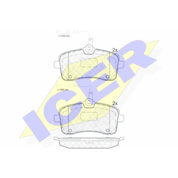 Слика на плочки ICER 181656 за Peugeot 407 SW 1.8 16V - 125 коњи бензин