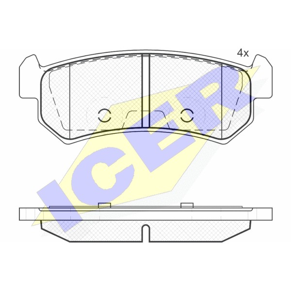 Слика на плочки ICER 181727 за CHEVROLET NUBIRA 1.6 - 109 коњи бензин