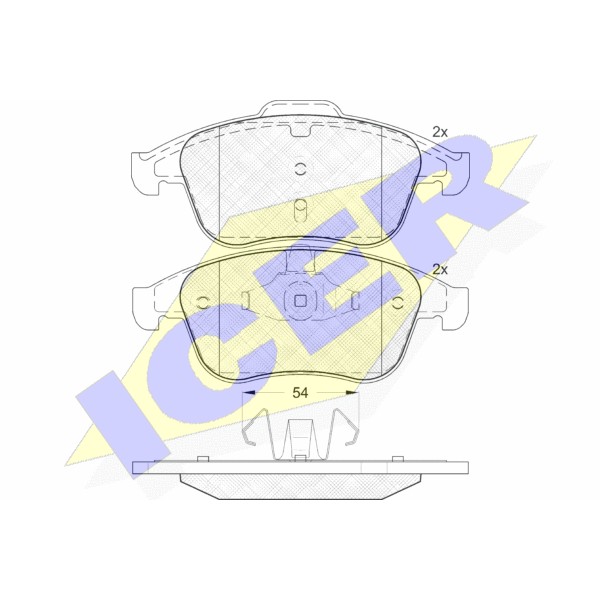 Слика на плочки ICER 181856 за Renault Clio 4 1.6 RS - 200 коњи бензин