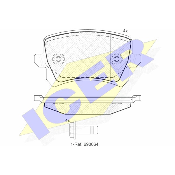 Слика на плочки ICER 181857 за VW Passat 7 Variant (365) 1.6 TDI - 105 коњи дизел