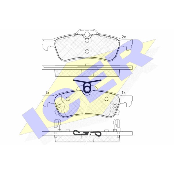 Слика на плочки ICER 181878 за Toyota Yaris (P13) 1.0 - 69 коњи бензин