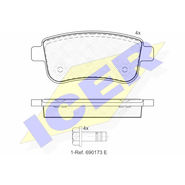 Слика на плочки ICER 181904 за Renault Grand Scenic 3 (JZ0-1) 2.0 dCi (JZ0Y) - 150 коњи дизел