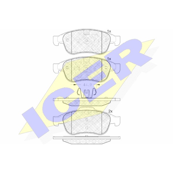 Слика на плочки ICER 181915 за Renault Megane 3 Coupe 1.5 dCi (DZ0A) - 86 коњи дизел