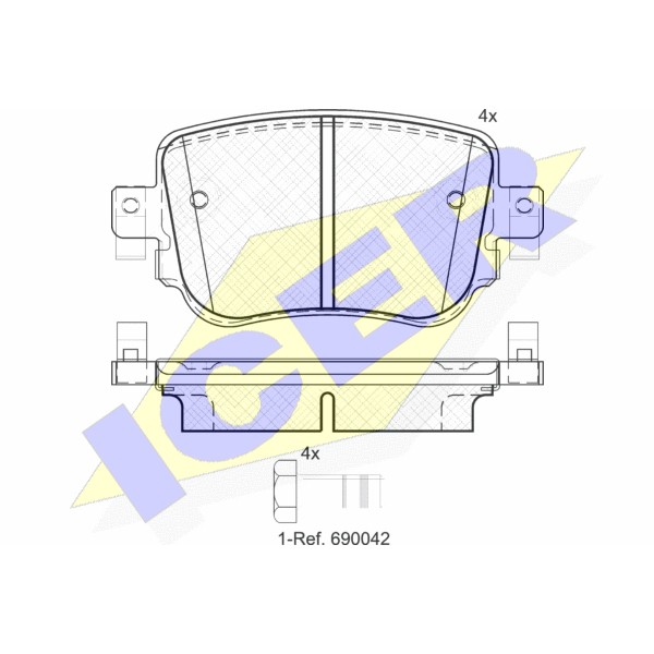 Слика на плочки ICER 182152 за VW Caddy 4 Estate (SAB, SAJ) 2.0 TDI 4motion - 110 коњи дизел