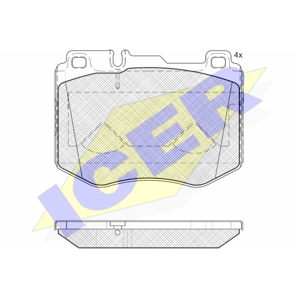 Слика на плочки ICER 182195 за Mercedes E-Class Coupe (C238) E 300 d (238.318) - 245 коњи дизел