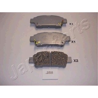 Слика на плочки JAPANPARTS PP-258AF за Toyota Verso Sportvan (ACM2) 2.0 D-4D - 116 коњи дизел