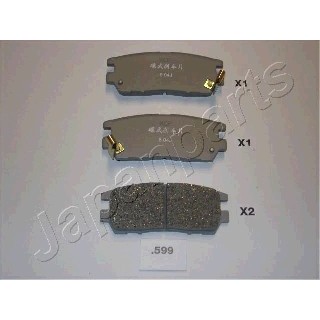 Слика на плочки JAPANPARTS PP-599AF за Mitsubishi Space Gear (PA,B,D V-W) 2.0 16V (PA3V/W, PB3V) - 115 коњи бензин