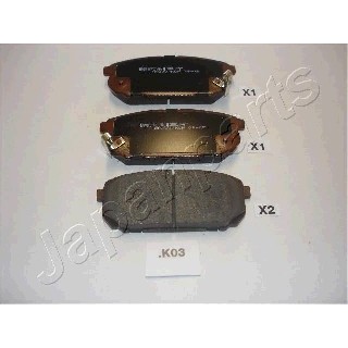 Слика на плочки JAPANPARTS PP-K03AF за Kia Sorento (JC) V6 - 248 коњи бензин