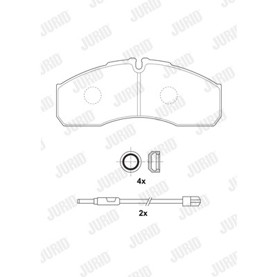 Слика на плочки JURID 2916009560 за камион Iveco Daily 2 Platform 65 C 17 - 166 коњи дизел