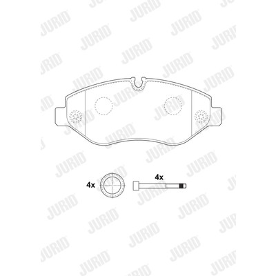 Слика на плочки JURID 2919209560 за Mercedes Sprinter 3.5-t Bus (906) 316 CDI (906.731, 906.733, 906.735) - 163 коњи дизел