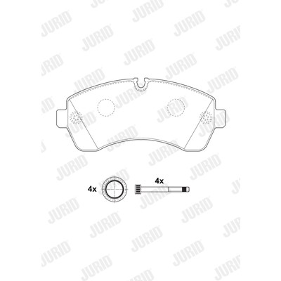 Слика на плочки JURID 2920009560 за Mercedes Sprinter 5-t Box (906) 511 CDI 4x4 (906.653, 906.6355, 906.657) - 109 коњи дизел