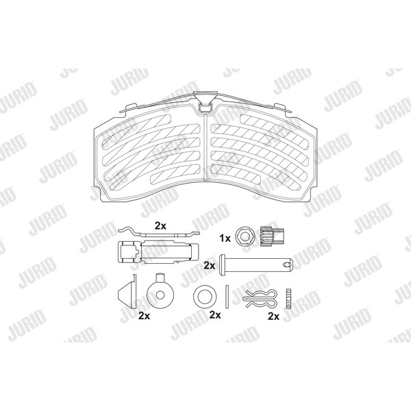 Слика на плочки JURID 2924605390 за камион Mercedes Actros MP2, MP3 2048 S - 476 коњи дизел