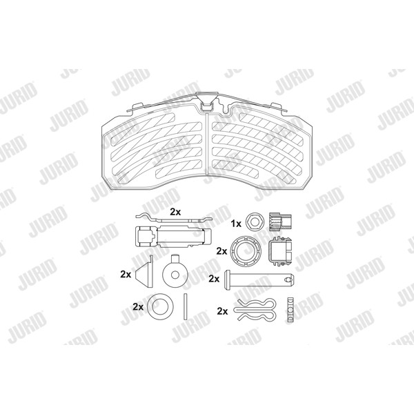 Слика на плочки JURID 2925305390 за камион DAF 85 CF FTG 85 CF 340 - 340 коњи дизел