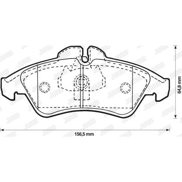 Слика на плочки JURID 571844J за Mercedes Sprinter 4-t Box (904) 412 D - 122 коњи дизел