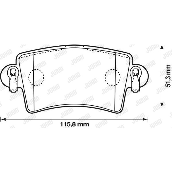 Слика на плочки JURID 573055J за Opel Movano Box (F9) 2.5 CDTI - 101 коњи дизел