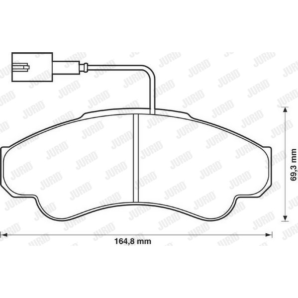 Слика на плочки JURID 573114J за Citroen Jumper BOX 244 2.2 HDi - 101 коњи дизел