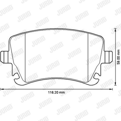 Слика на плочки JURID 573220J за VW Transporter T5 Box 3.2 4motion - 235 коњи бензин