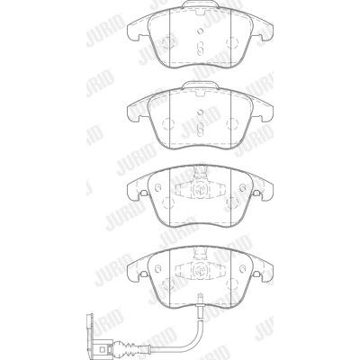 Слика на плочки JURID 573246J за Audi Q3 8U 2.0 TDI quattro - 177 коњи дизел
