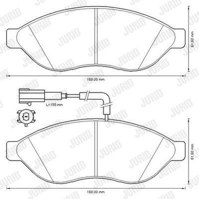 Слика на плочки JURID 573260J за Fiat Ducato BOX 250 115 Multijet 2,0 D - 116 коњи дизел