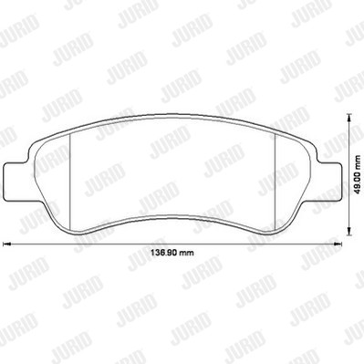 Слика на плочки JURID 573274J за Citroen Relay VAN 2.2 HDi 100 - 101 коњи дизел