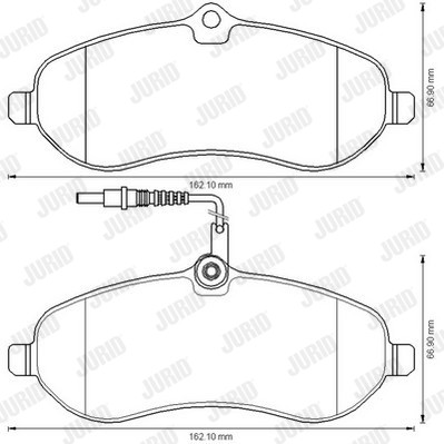 Слика на плочки JURID 573280J за Peugeot Expert Tepee (VF3V) 1.6 HDi 90 8V - 90 коњи дизел