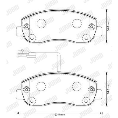 Слика на плочки JURID 573357J за Opel Movano B Bus 2.3 CDTI - 136 коњи дизел