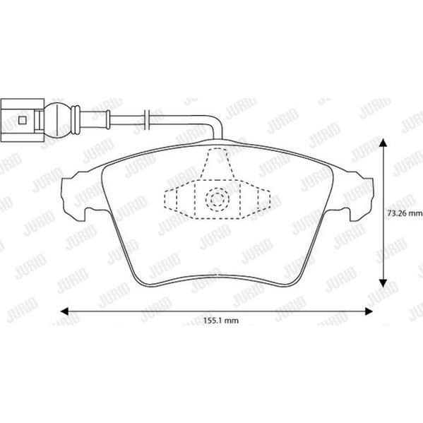 Слика на плочки JURID White Low Dust 573159JC за VW Transporter 6 Box (SGA, SGH) 2.0 TDI - 84 коњи дизел