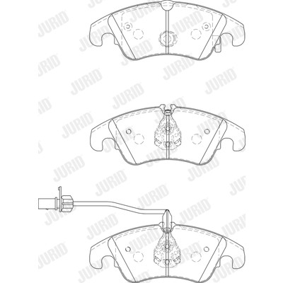 Слика на плочки JURID White Low Dust 573247JC за Audi A4 Sedan (8K2, B8) 2.0 TFSI quattro - 180 коњи бензин