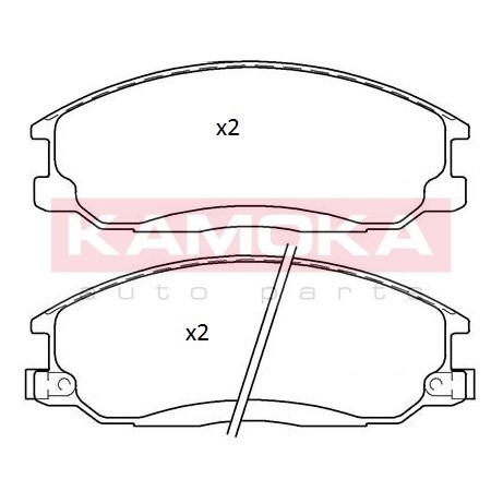 Слика на плочки KAMOKA  JQ101163 за Hyundai Santa Fe 1 (SM) 2.4 16V 4x4 - 146 коњи бензин