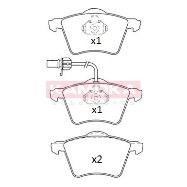 Слика на плочки KAMOKA  JQ101165 за Seat Alhambra (7V8,7V9) 1.9 TDI - 115 коњи дизел