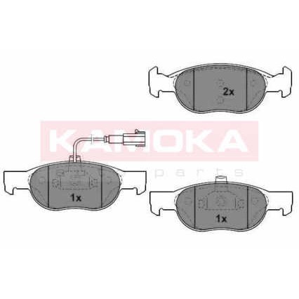 Слика на плочки KAMOKA  JQ1012080 за Fiat Bravo 182 1.4 (182.AA) - 80 коњи бензин